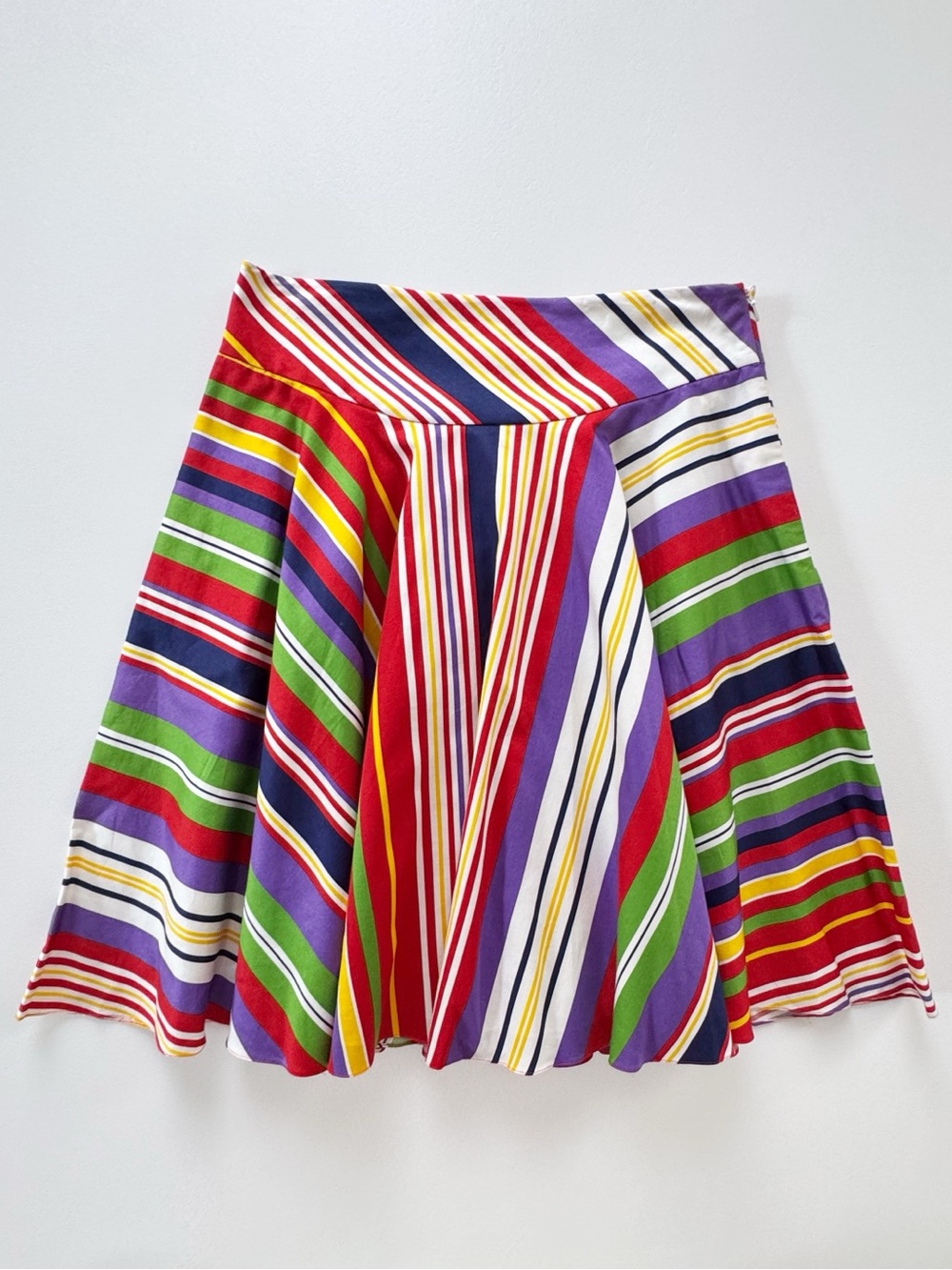 Ralph Lauren Vintage Nassau Stripe Multicolor Cotton Skirt | 2 NWT - Picture 2 of 8
